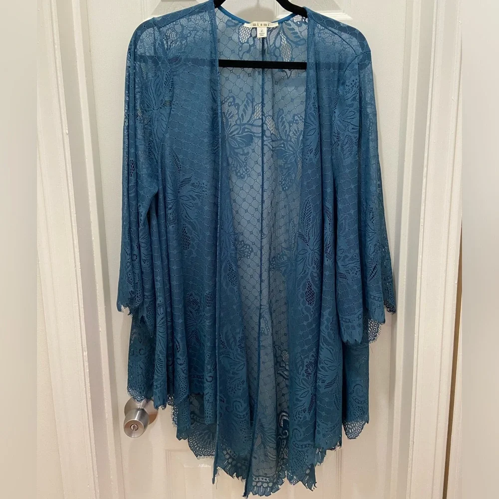 miami Blue Lace Duster - Picture 1 of 5